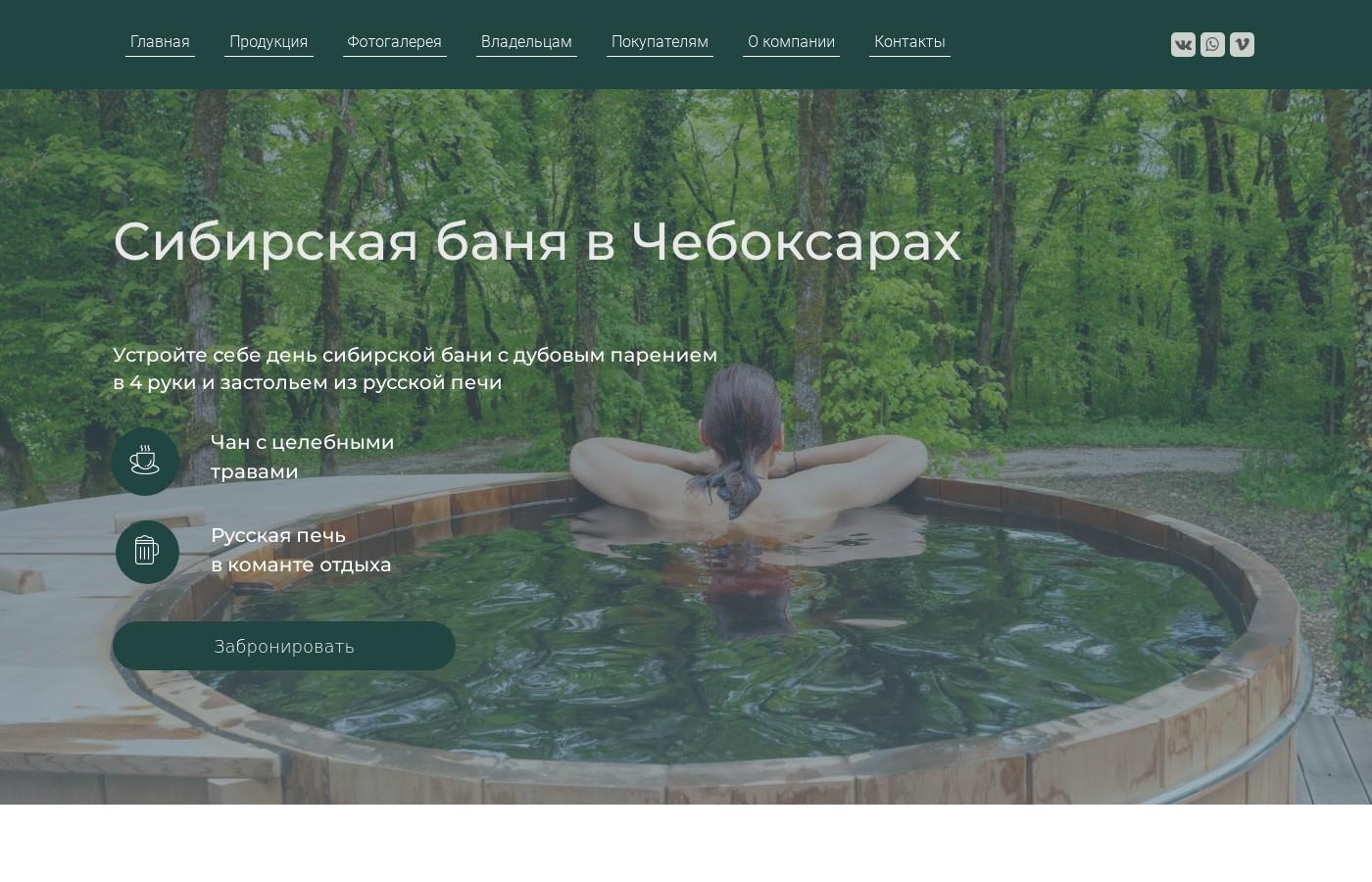 Шаблон сайта бани