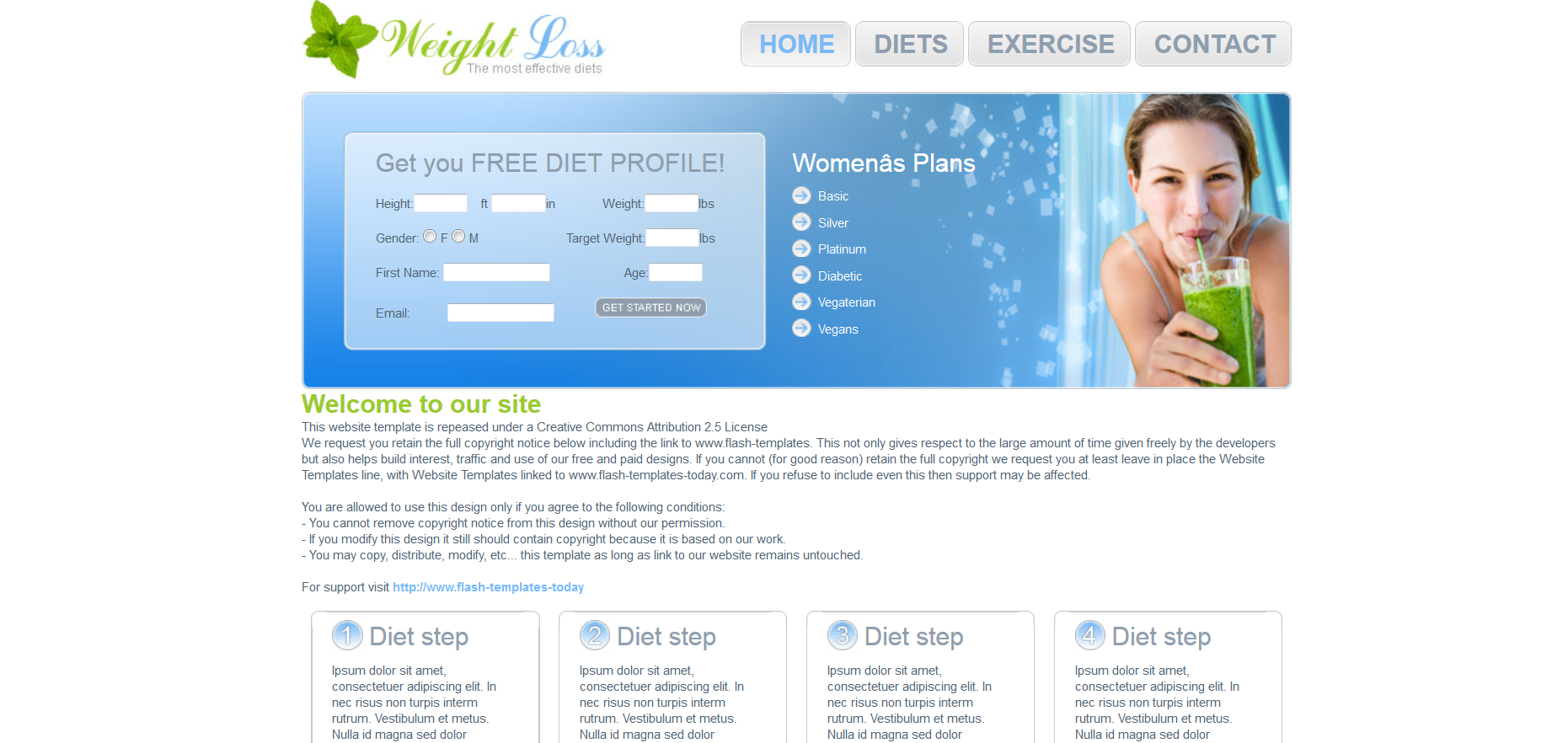 Шаблон сайта Красота №282