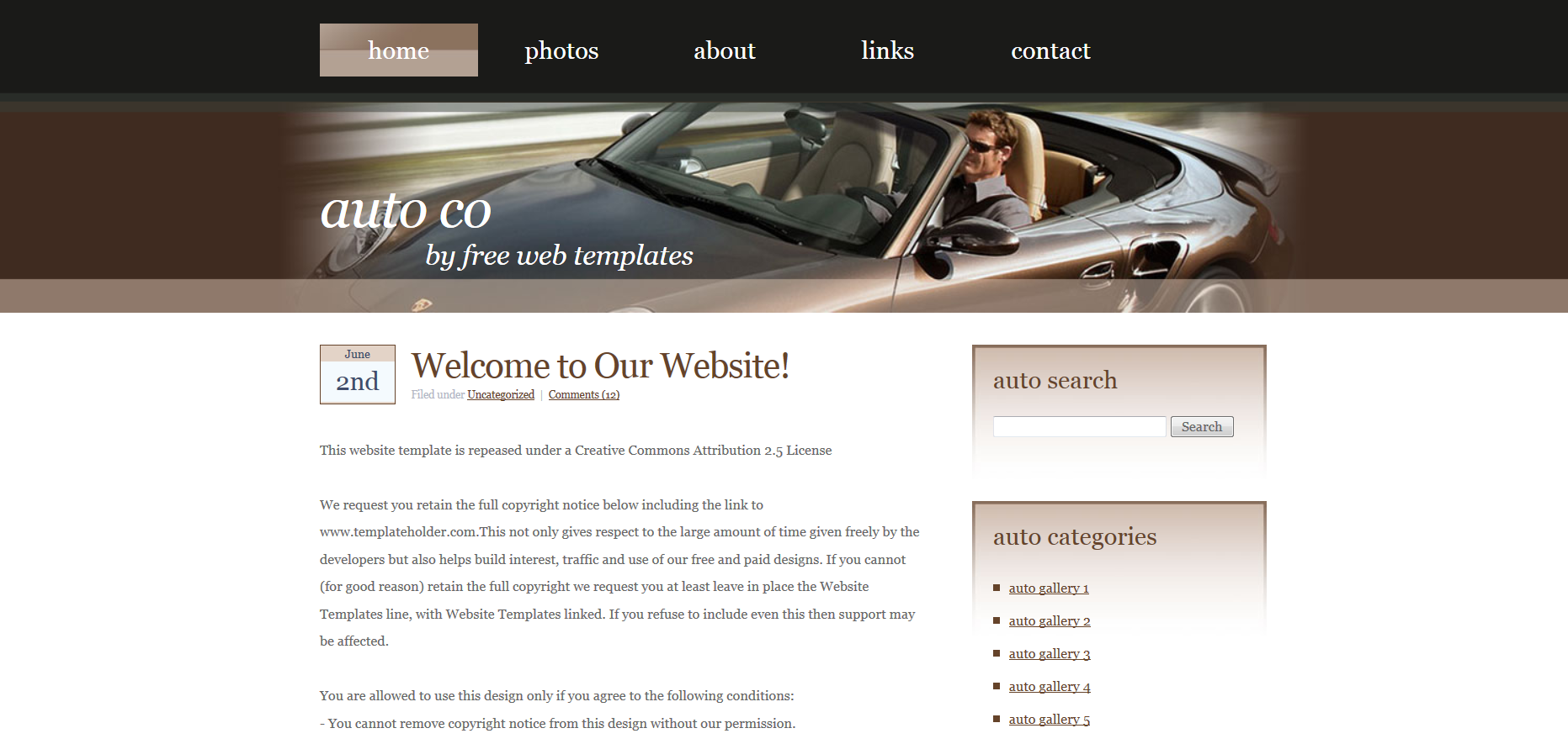 Шаблон сайта Авто №295