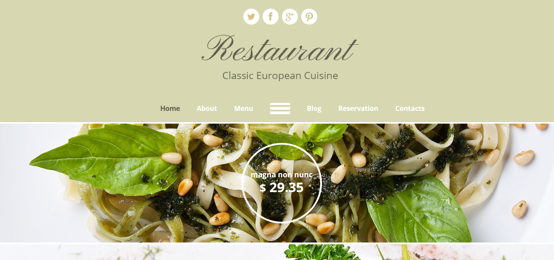 Шаблон сайта Рестораны №23